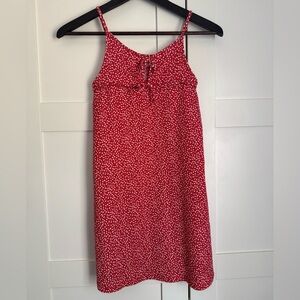 Zara Girls Red Floral Spaghetti Strap Dress Size 11-12